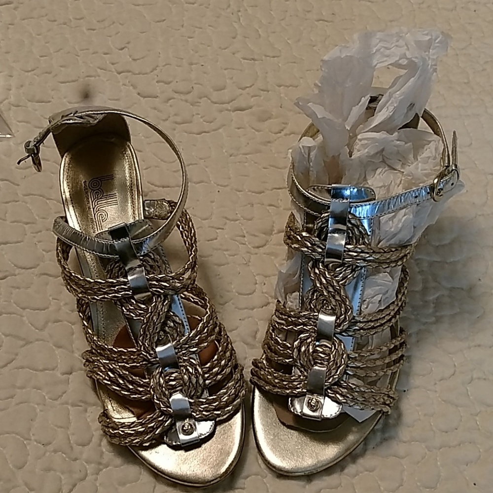 Sigerson Morrison silver and gold sandals